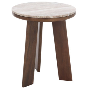 Safavieh Celestia Square Accent Table Marble Top Iron Frame Modern Living Room Side ACC3772A