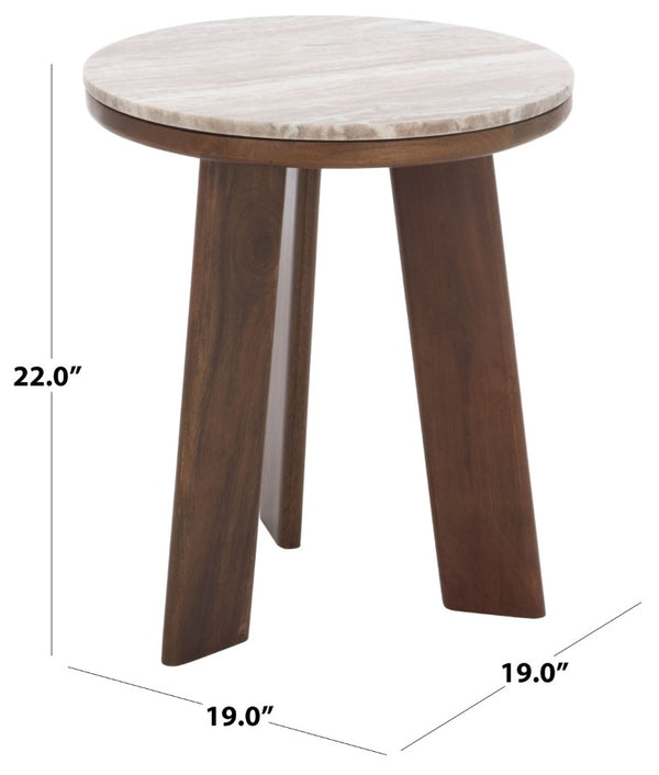 Safavieh Celestia Square Accent Table Marble Top Iron Frame Modern Living Room Side ACC3772A
