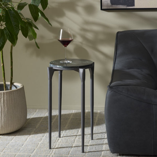 Safavieh Jaynah Marble Top Mango Wood Accent Table Earthy Tones for Living Room or Entryway ACC3773A