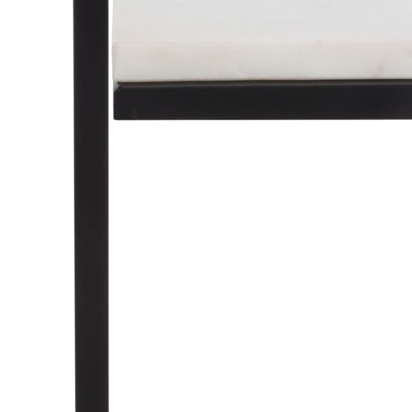 Safavieh Ashby Marble Top Mango Wood Accent Table with Lower Shelf for Living Room ACC3774A