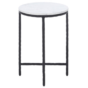 Safavieh Saylor Marble Top Accent Table with Iron Legs Modern Two-Tone Living Room Side ACC3775A