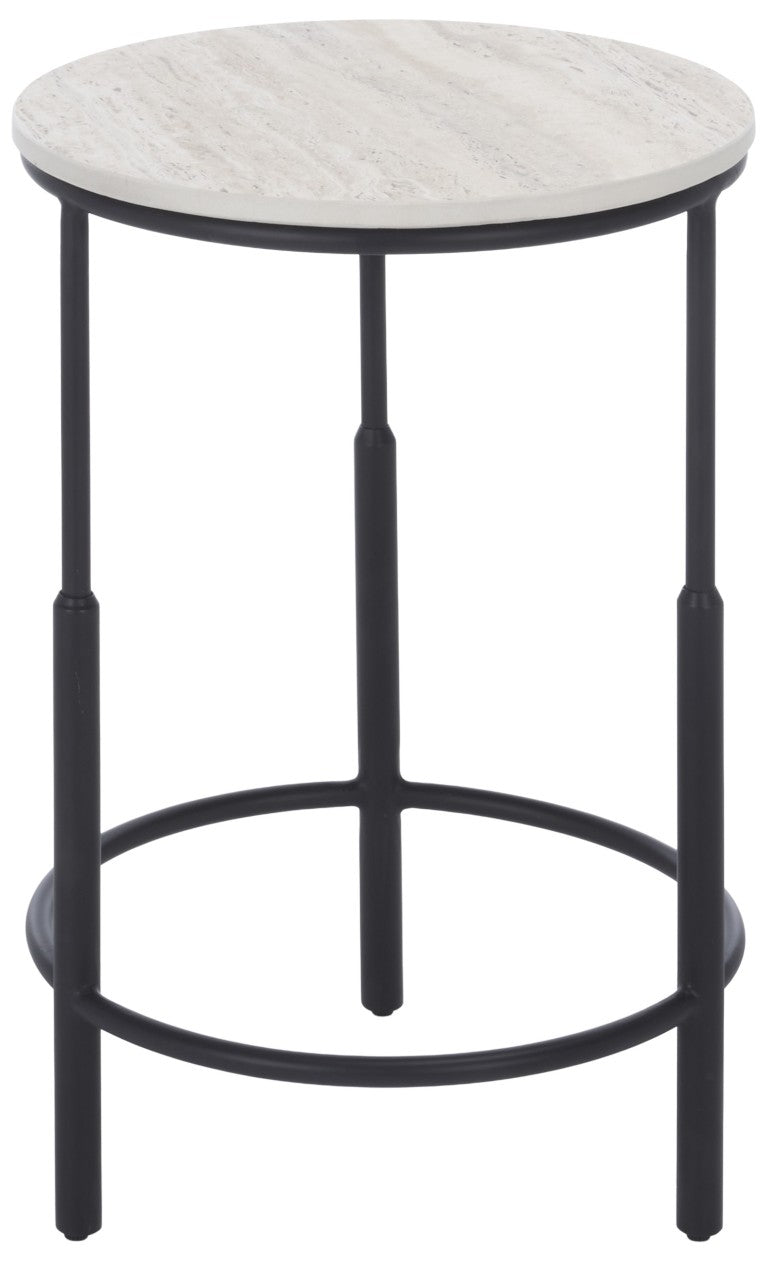 Safavieh Corrine Marble Top Accent Table with Iron Frame for Modern and Transitional Spaces ACC3778A