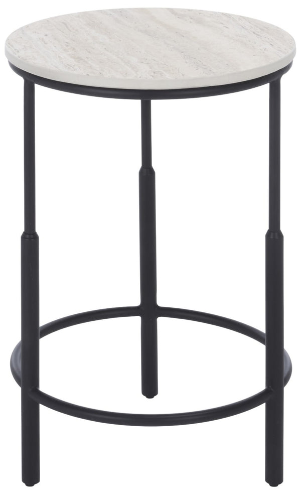 Safavieh Corrine Marble Top Accent Table with Iron Frame for Modern and Transitional Spaces ACC3778A