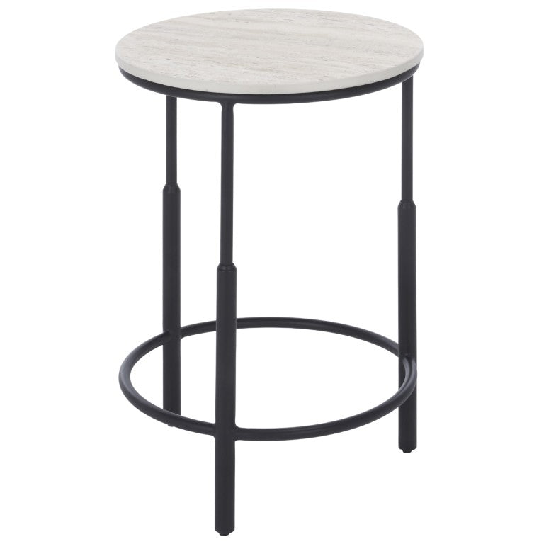 Safavieh Corrine Marble Top Accent Table with Iron Frame for Modern and Transitional Spaces ACC3778A