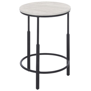 Safavieh Corrine Marble Top Accent Table with Iron Frame for Modern and Transitional Spaces ACC3778A