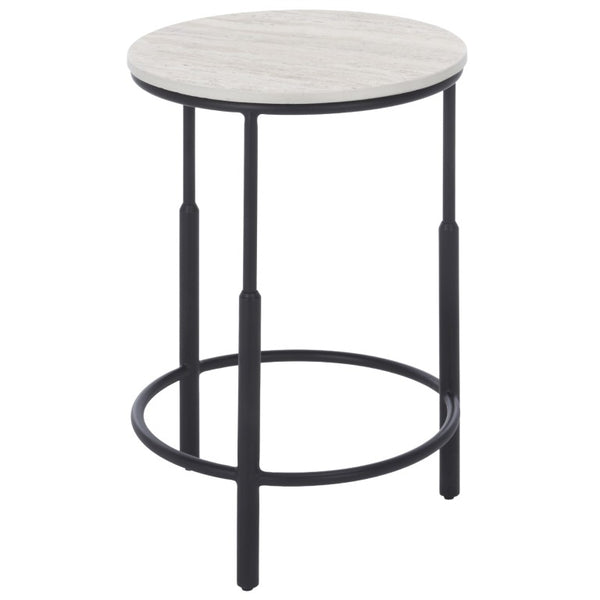 Safavieh Corrine Marble Top Accent Table with Iron Frame for Modern and Transitional Spaces ACC3778A