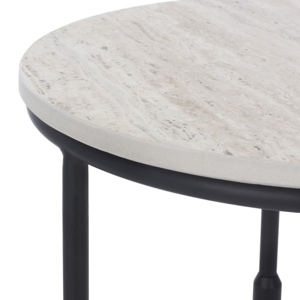 Safavieh Corrine Marble Top Accent Table with Iron Frame for Modern and Transitional Spaces ACC3778A