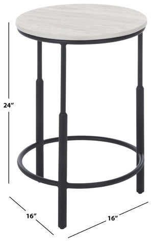 Safavieh Corrine Marble Top Accent Table with Iron Frame for Modern and Transitional Spaces ACC3778A