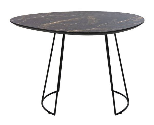 Safavieh Brooks Side Table - Modern Sculptural Accent For Living Rooms, Bedrooms & Lounge Spaces, 27" W Dark Sandstone / Black ACC4200A