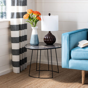 Safavieh Brooks Side Table - Modern Sculptural Accent For Living Rooms, Bedrooms & Lounge Spaces, 27" W Dark Sandstone / Black ACC4200A