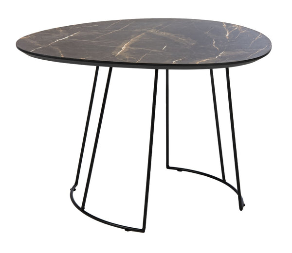 Safavieh Brooks Side Table - Modern Sculptural Accent For Living Rooms, Bedrooms & Lounge Spaces, 27" W Dark Sandstone / Black ACC4200A