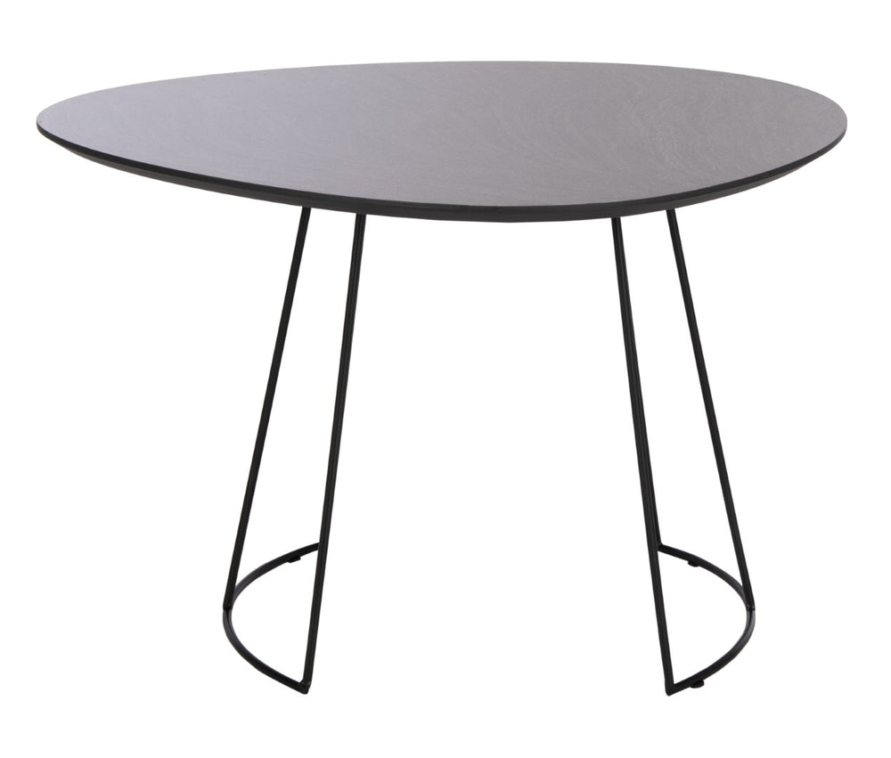 Safavieh Brooks Side Table - Modern Sculptural Accent For Living Rooms, Bedrooms & Lounge Spaces, 27" W Faux Dark Grey Stone/Black ACC4200B
