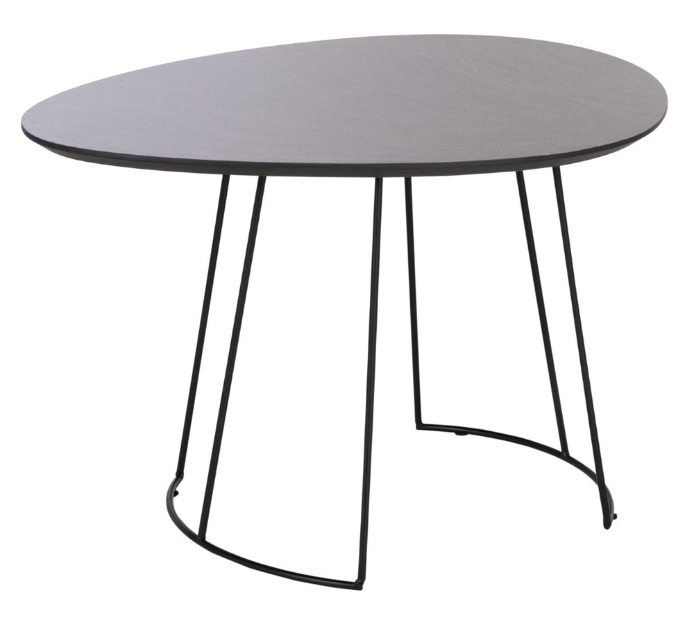 Safavieh Brooks Side Table - Modern Sculptural Accent For Living Rooms, Bedrooms & Lounge Spaces, 27" W Faux Dark Grey Stone/Black ACC4200B