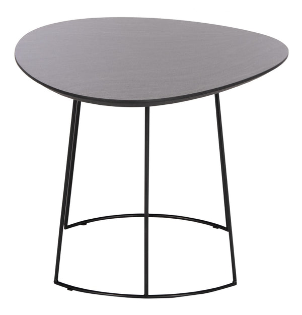 Safavieh Brooks Side Table - Modern Sculptural Accent For Living Rooms, Bedrooms & Lounge Spaces, 27" W Faux Dark Grey Stone/Black ACC4200B