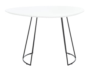 Safavieh Brooks Side Table - Modern Sculptural Accent For Living Rooms, Bedrooms & Lounge Spaces, 27" W White Lacquer/Black ACC4200C