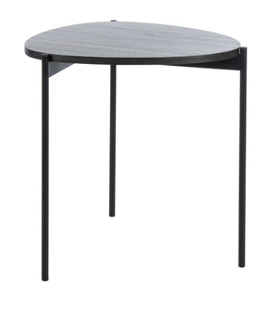 Safavieh Sven Side Table - Scandinavian Minimalist Design With Dark Grey Oak Top & Black Iron Legs For Style ACC4203A