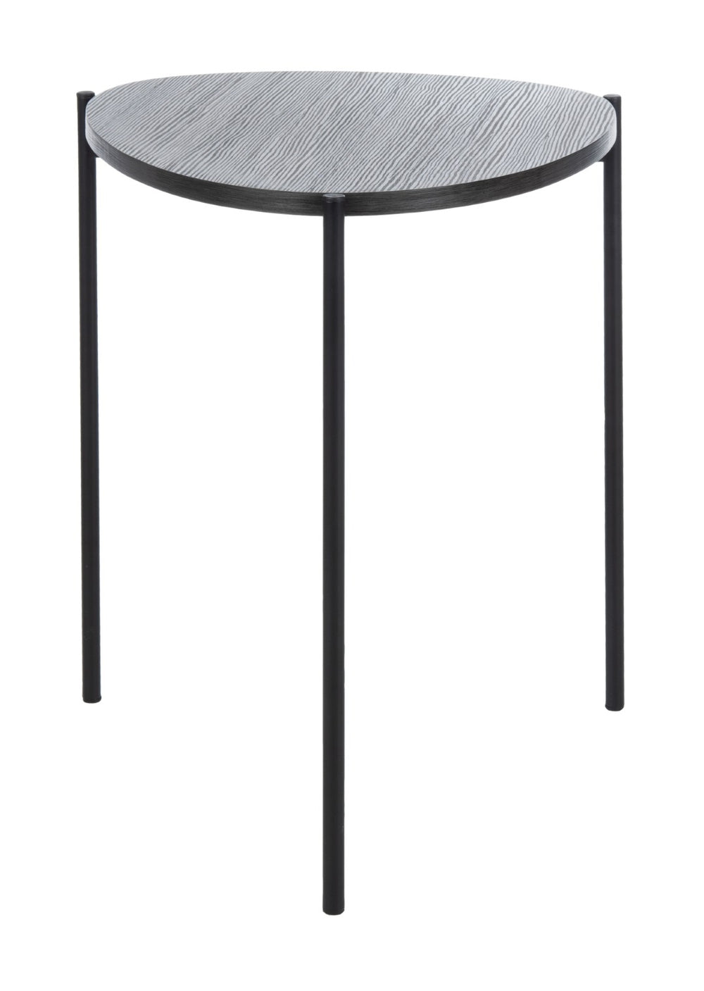 Safavieh Sven Side Table - Scandinavian Minimalist Design With Dark Grey Oak Top & Black Iron Legs For Style ACC4203A