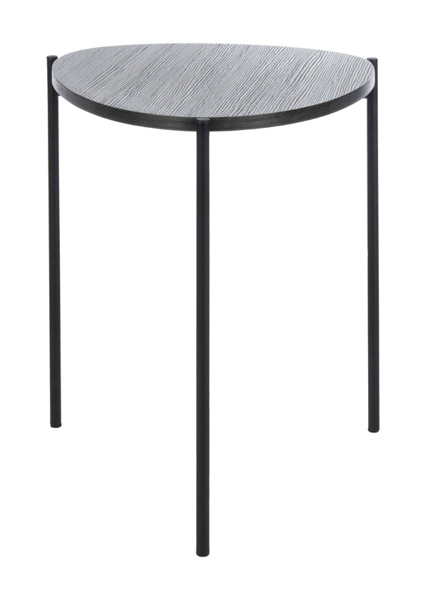 Safavieh Sven Side Table - Scandinavian Minimalist Design With Dark Grey Oak Top & Black Iron Legs For Style ACC4203A