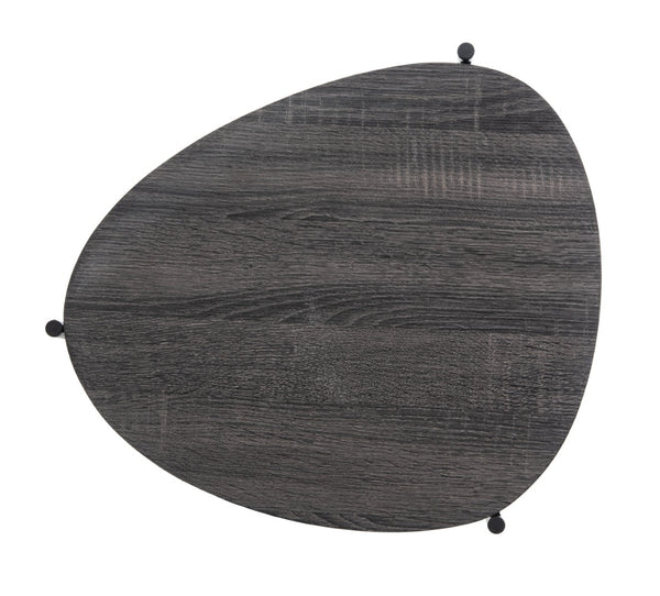 Safavieh Sven Side Table - Scandinavian Minimalist Design With Dark Grey Oak Top & Black Iron Legs For Style ACC4203A