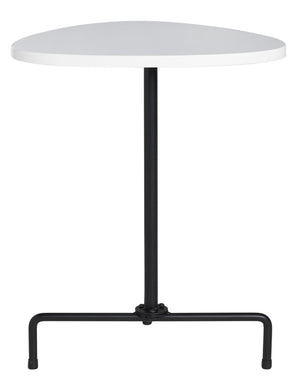 Safavieh Berlin Tripod Side Table - Mid-Century Modern Bauhaus Design For Stylish Living Rooms & Bedrooms White Lacquer/Black ACC4207A