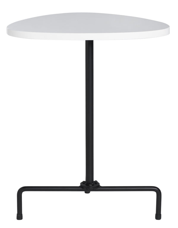 Safavieh Berlin Tripod Side Table - Mid-Century Modern Bauhaus Design For Stylish Living Rooms & Bedrooms White Lacquer/Black ACC4207A