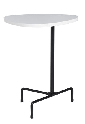Safavieh Berlin Tripod Side Table - Mid-Century Modern Bauhaus Design For Stylish Living Rooms & Bedrooms White Lacquer/Black ACC4207A