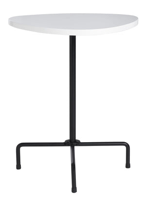Safavieh Berlin Tripod Side Table - Mid-Century Modern Bauhaus Design For Stylish Living Rooms & Bedrooms White Lacquer/Black ACC4207A