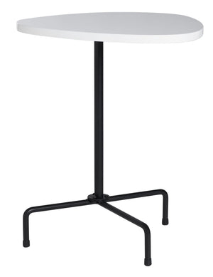 Safavieh Berlin Tripod Side Table - Mid-Century Modern Bauhaus Design For Stylish Living Rooms & Bedrooms White Lacquer/Black ACC4207A