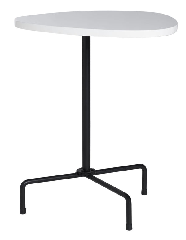 Safavieh Berlin Tripod Side Table - Mid-Century Modern Bauhaus Design For Stylish Living Rooms & Bedrooms White Lacquer/Black ACC4207A