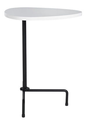 Safavieh Berlin Tripod Side Table - Mid-Century Modern Bauhaus Design For Stylish Living Rooms & Bedrooms White Lacquer/Black ACC4207A