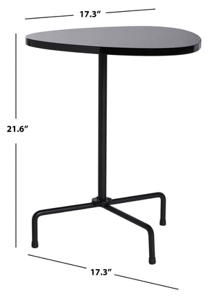 Safavieh Berlin Tripod Side Table - Mid-Century Modern Bauhaus Design For Stylish Living Rooms & Bedrooms Black Lacquer/Black ACC4207B