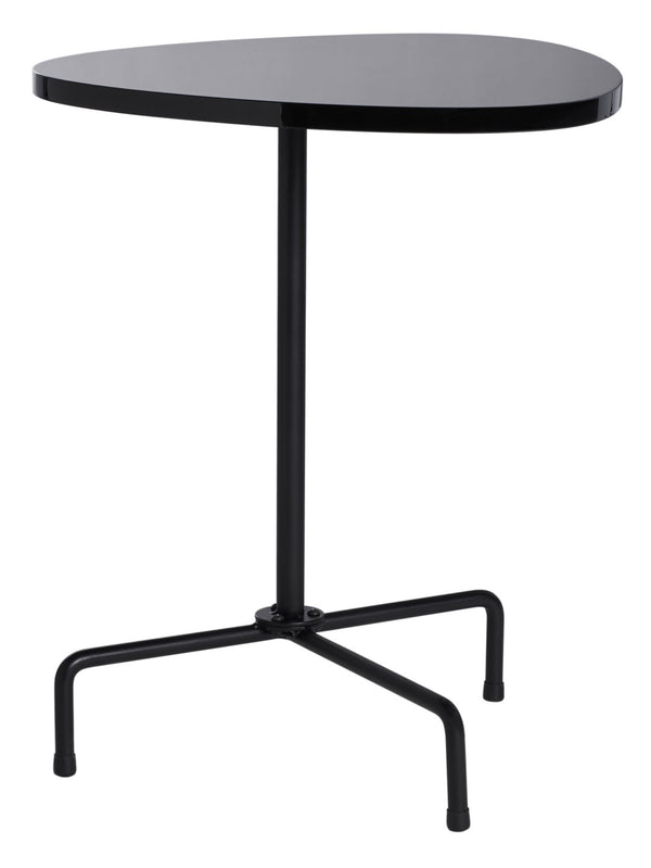 Safavieh Berlin Tripod Side Table - Mid-Century Modern Bauhaus Design For Stylish Living Rooms & Bedrooms Black Lacquer/Black ACC4207B