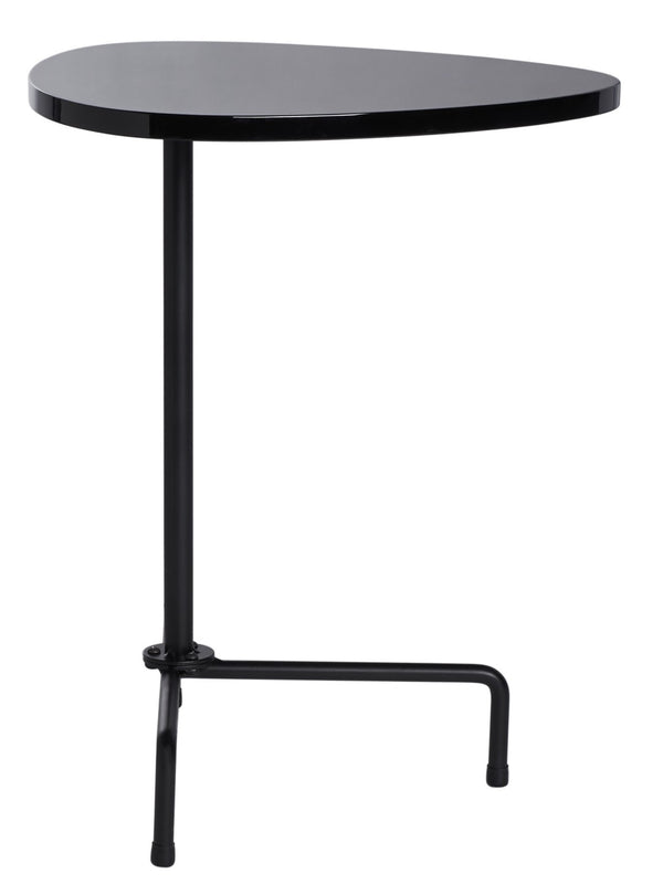 Safavieh Berlin Tripod Side Table - Mid-Century Modern Bauhaus Design For Stylish Living Rooms & Bedrooms Black Lacquer/Black ACC4207B