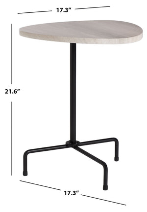 Safavieh Berlin Tripod Side Table - Mid-Century Modern Bauhaus Design For Stylish Living Rooms & Bedrooms Light Grey Oak/Black ACC4207C