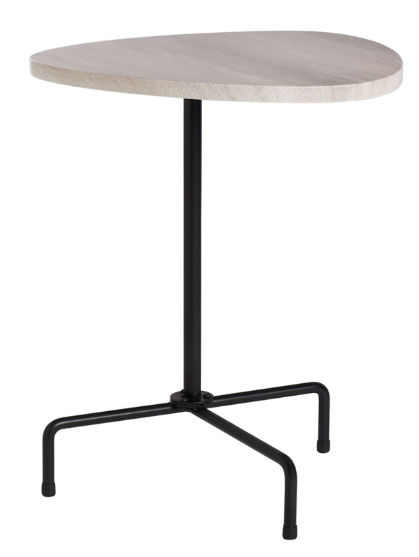 Safavieh Berlin Tripod Side Table - Mid-Century Modern Bauhaus Design For Stylish Living Rooms & Bedrooms Light Grey Oak/Black ACC4207C