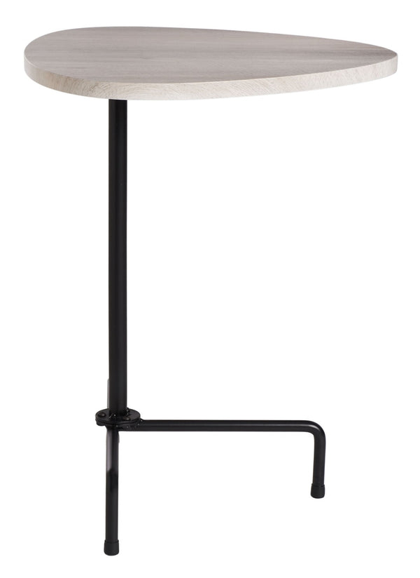 Safavieh Berlin Tripod Side Table - Mid-Century Modern Bauhaus Design For Stylish Living Rooms & Bedrooms Light Grey Oak/Black ACC4207C