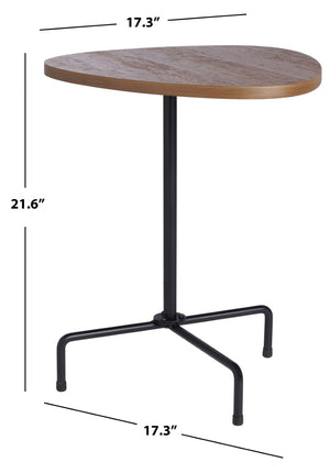 Safavieh Berlin Tripod Side Table - Mid-Century Modern Bauhaus Design For Stylish Living Rooms & Bedrooms Walnut/Black ACC4207D