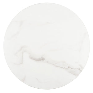 Safavieh Avaline Mid-Century Round Side Table With Faux White Marble & Black Hairpin Legs For Modern Spaces ACC4210A