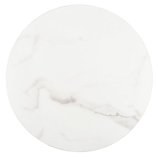 Safavieh Avaline Mid-Century Round Side Table With Faux White Marble & Black Hairpin Legs For Modern Spaces ACC4210A