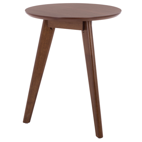 Bahaus Round Accent Table With Tapered Legs — Compact Contemporary End Table For Small Spaces