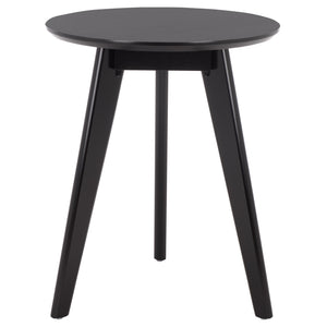 Bahaus Round Accent Table With Tapered Legs — Compact Contemporary End Table For Small Spaces