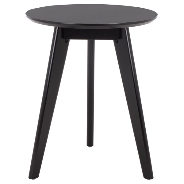 Bahaus Round Accent Table With Tapered Legs — Compact Contemporary End Table For Small Spaces