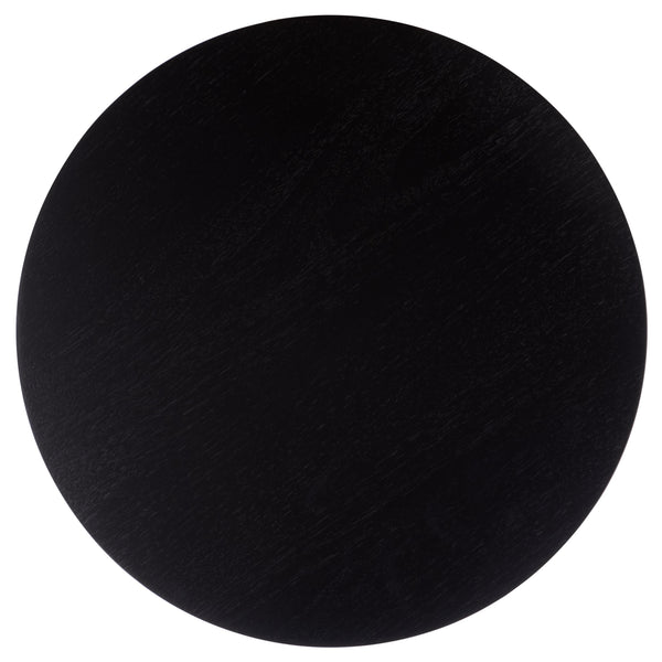 Bahaus Round Accent Table With Tapered Legs — Compact Contemporary End Table For Small Spaces