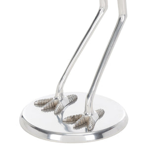 Safavieh Tori Crane Accent Table - Artisanal Design With Etched Motifs For Stylish Living Space Elegance Silver / Glass ACC4600B