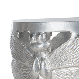 Safavieh Melika Sculptural Dragonfly Legs Accent Table In Shimmering Silver - Elegant, Versatile Design For Any Space ACC4601A