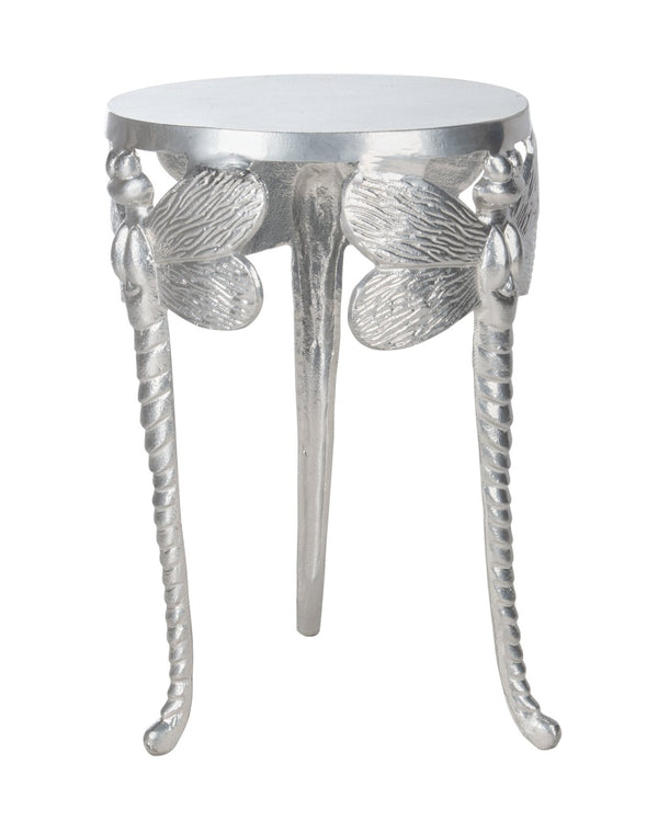 Safavieh Melika Sculptural Dragonfly Legs Accent Table In Shimmering Silver - Elegant, Versatile Design For Any Space ACC4601A