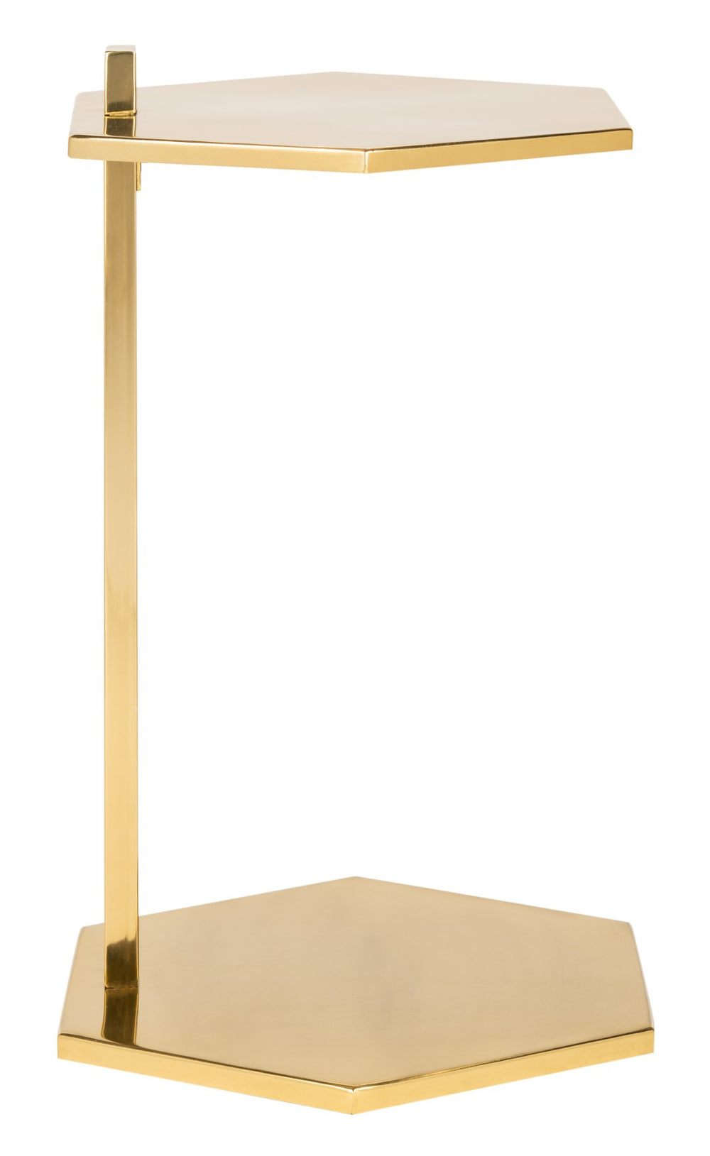 Safavieh Aurea Hexagon C Table - Modern Gold Accent Table For Living Room, Bedroom, Or Chic Nightstand Use ACC4603A
