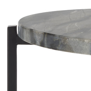 Safavieh Ellicott Round Accent Table - Modern Glamour With Marble Top & Sleek Metal Base For Chic Spaces ACC4604A