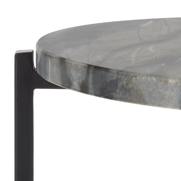 Safavieh Ellicott Round Accent Table - Modern Glamour With Marble Top & Sleek Metal Base For Chic Spaces ACC4604A