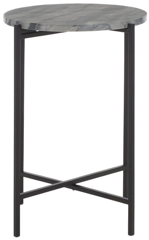 Safavieh Ellicott Round Accent Table - Modern Glamour With Marble Top & Sleek Metal Base For Chic Spaces ACC4604A